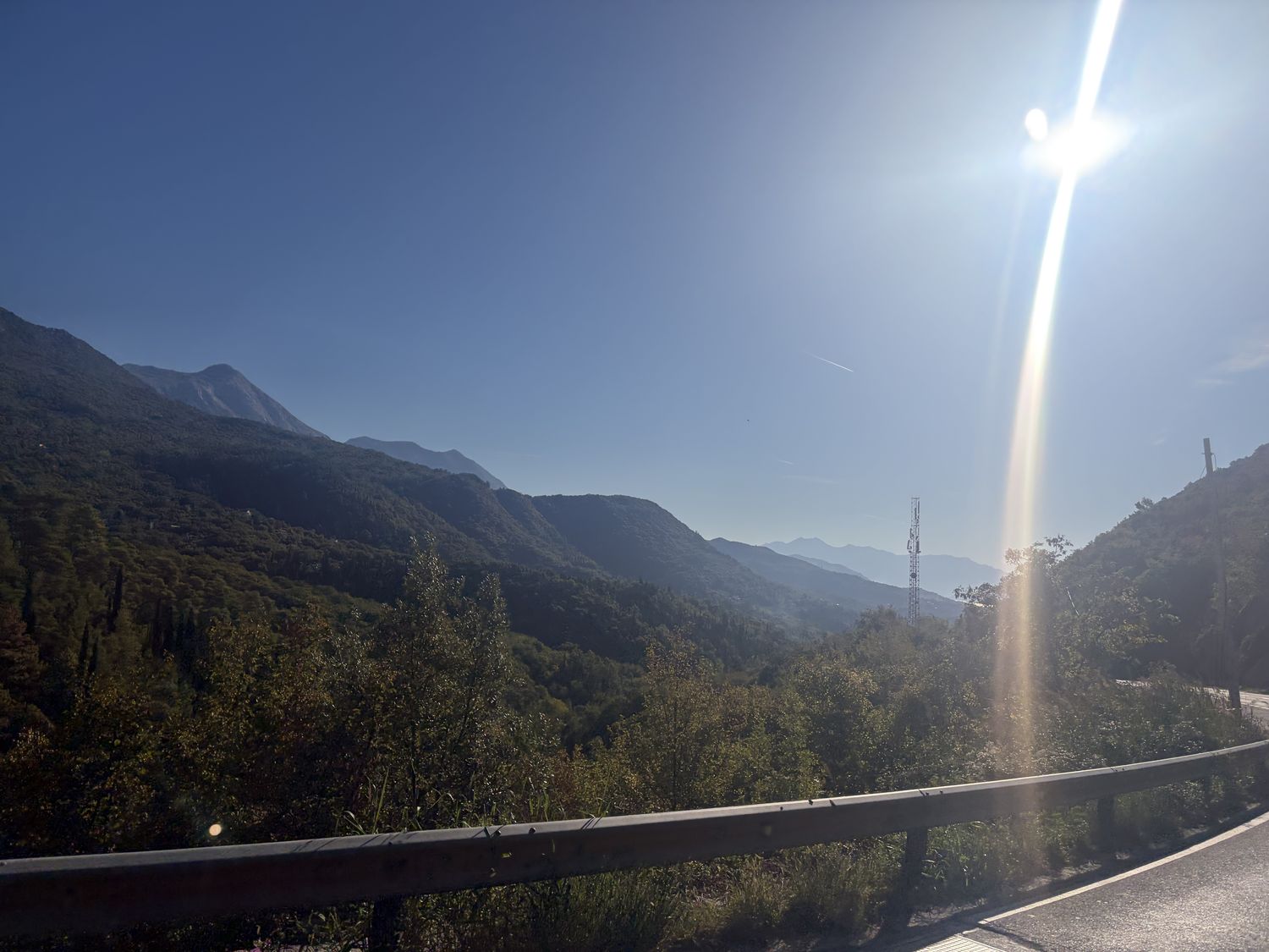 The first look into Montenegro, dropping off the border ridge.