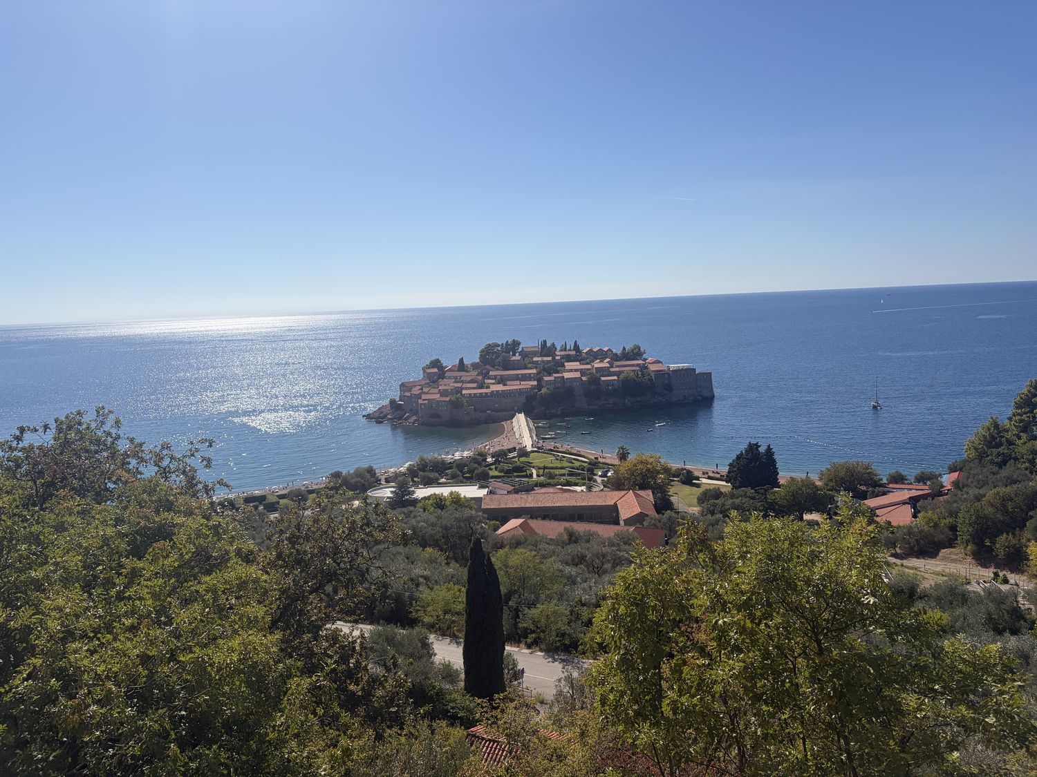 Sveti Stefan, 10 km out.